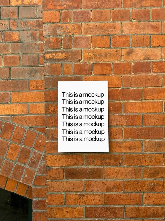 Poster Brick Wall Mockup - Mock Exchange